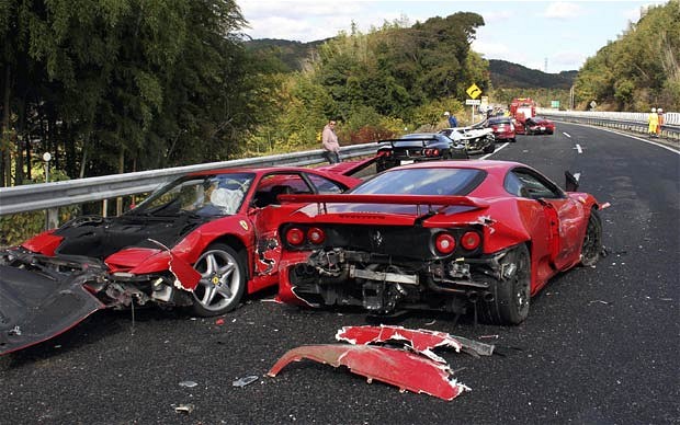 Ferrari Crash
